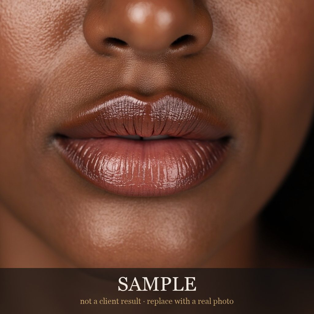 Sample image standing in for a healed dark lip neutralization result