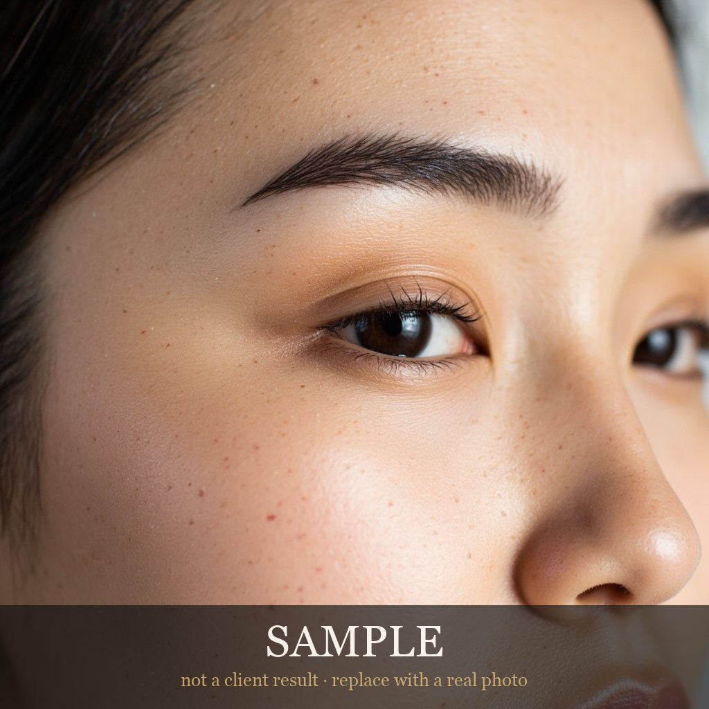 Sample image standing in for a healed hair-stroke brows result