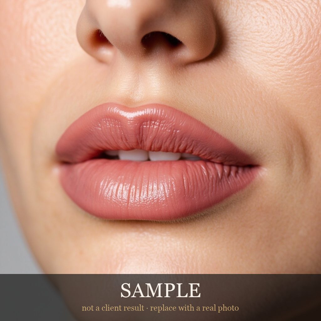 Sample image standing in for a healed lip blush result