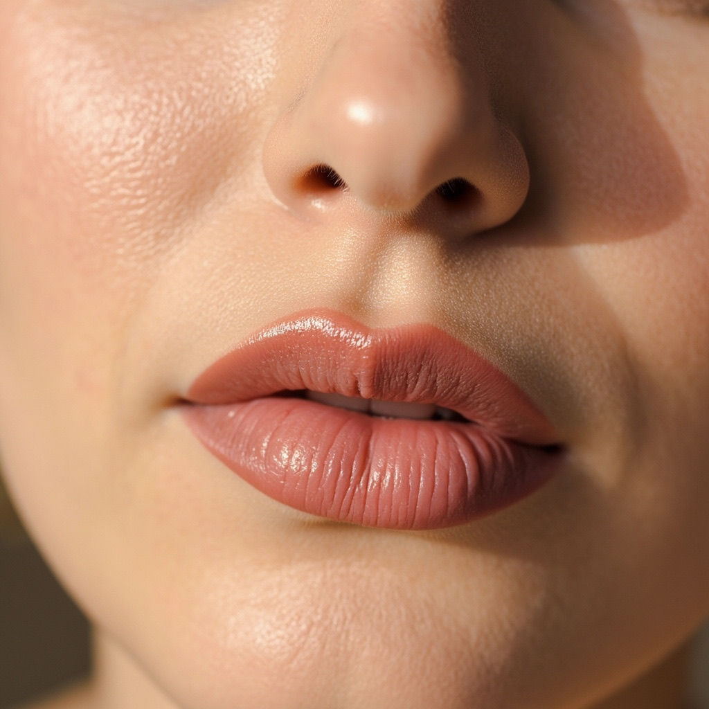 AI illustration of lip blush, not a client result