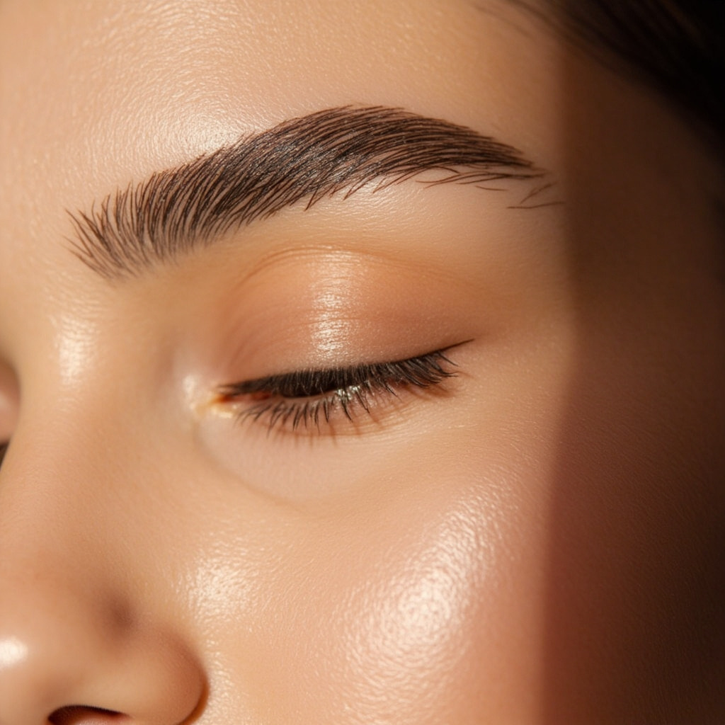 AI illustration of microblading, not a client result