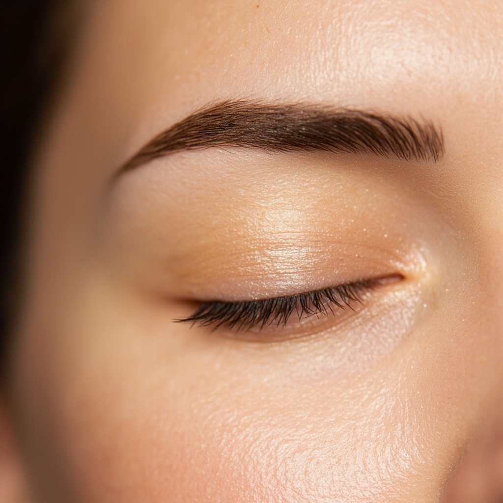 AI illustration of ombré powder brows, not a client result