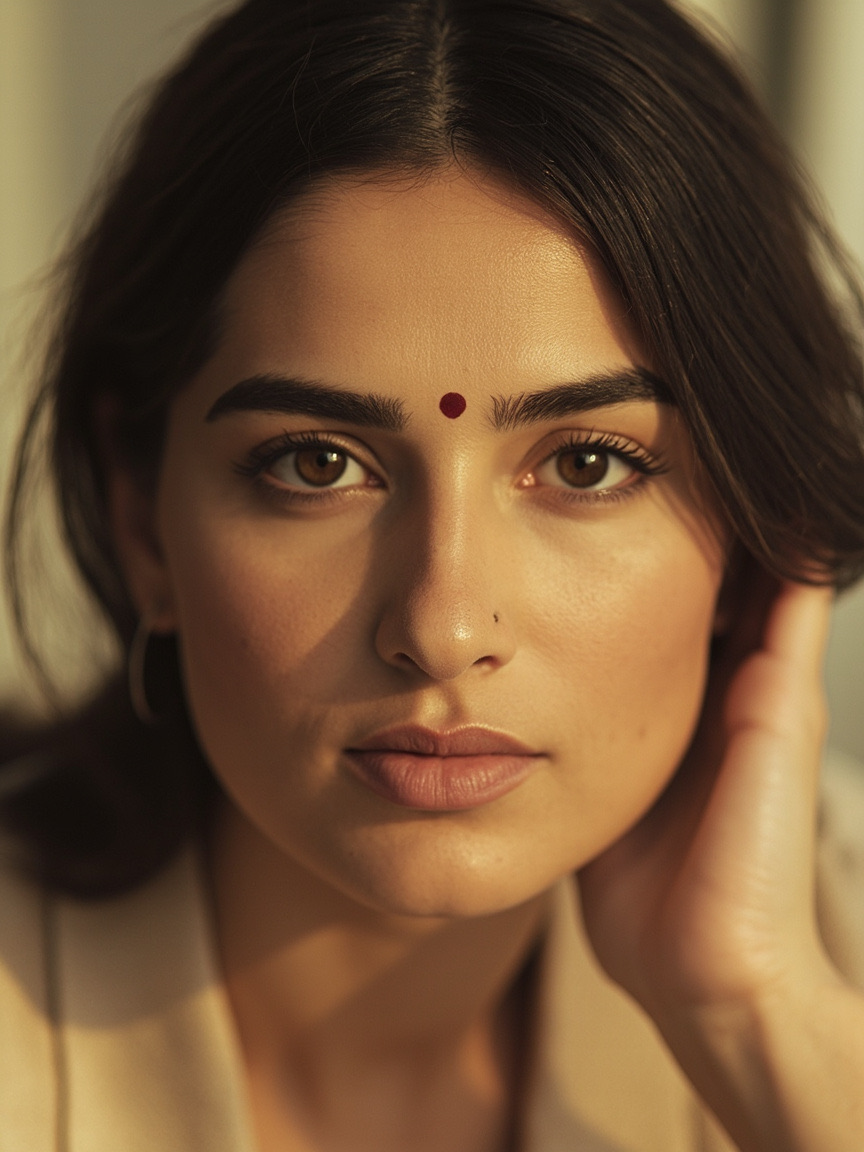 Editorial beauty portrait for Combo Brows