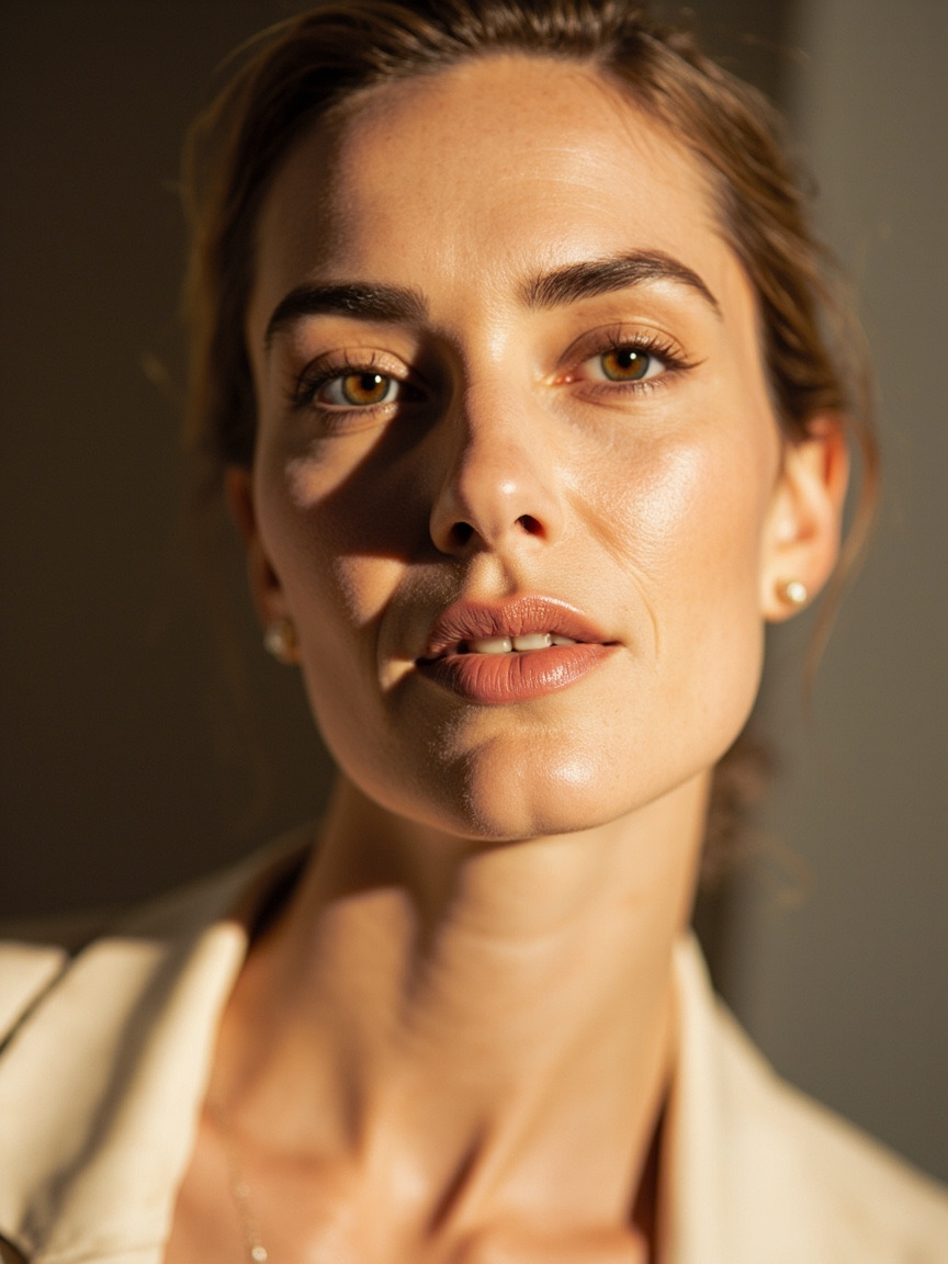 Editorial beauty portrait for Powder & Ombré Brows